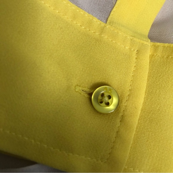 A|X Armani Exchange Cream Silk Sheer Button Down Shirt Top Women"s Size XS - Picture 10 of 13